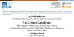 Resilience Catalyst – Global Webinar of UNESCO Chairs focused on Disaster Risk Reduction and Resilience – June 19, 2024.