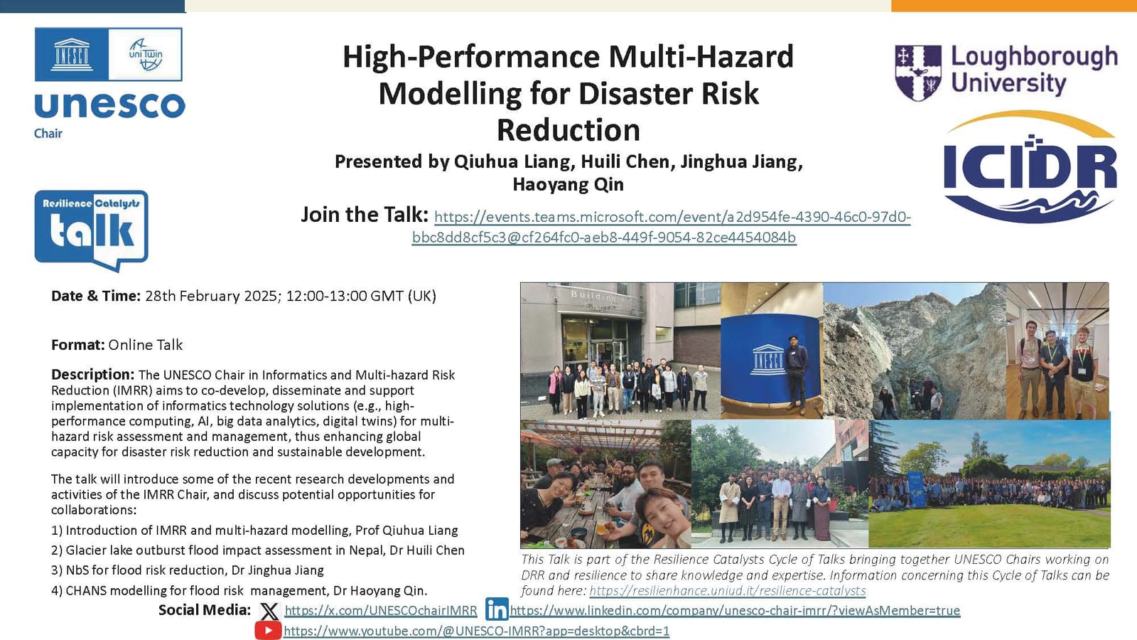 Resilience Catalysts TALK 4 - High-Performance Multi-Hazard Modelling for Disaster Risk Reduction