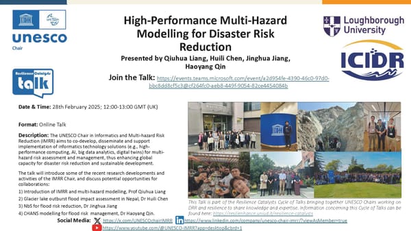 Resilience Catalysts TALK 4 - High-Performance Multi-Hazard Modelling for Disaster Risk Reduction